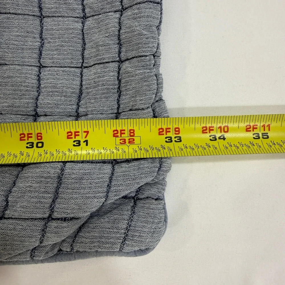 Boll‎ & Branch Heritage Quilted King Sham Blue 100% Organic Cotton | Coastal